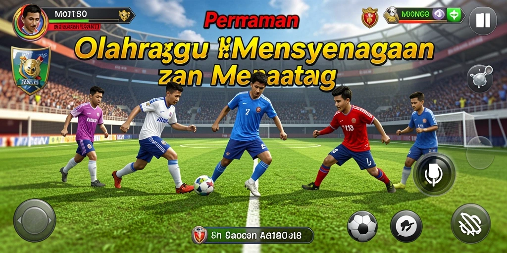 Tampilan gameplay menegangkan dalam permainan olahraga 8180.