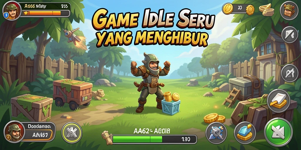 Gameplay seru AA62 dengan karakter lucu yang berkembang.