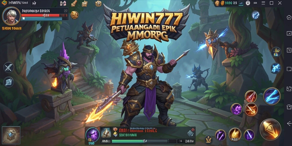Tampilan gameplay epik dari HIWIN777 dalam dunia MMORPG.