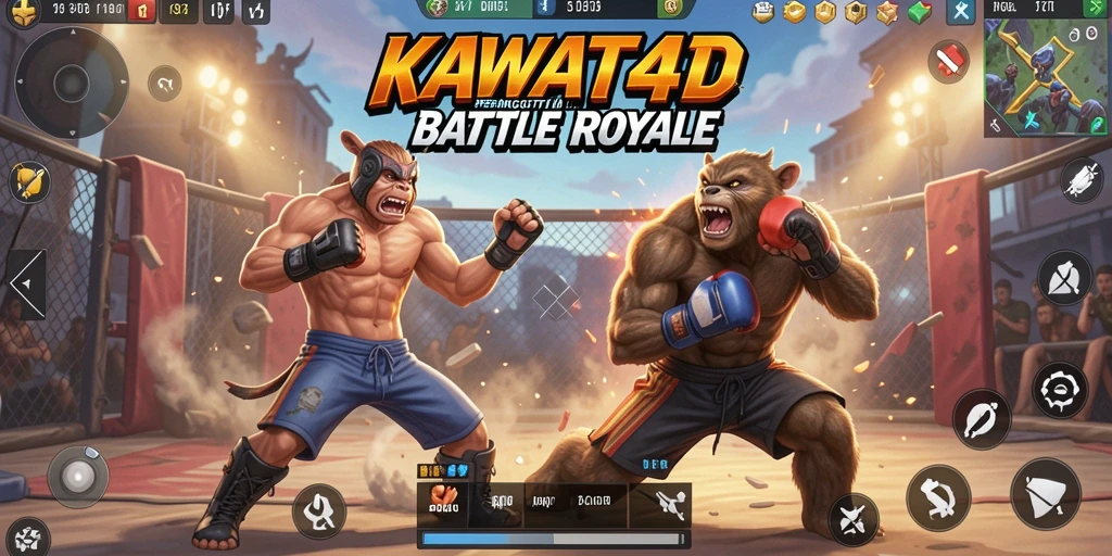 Gameplay mendebarkan di KAWAT4D dengan aksi Battle Royale.
