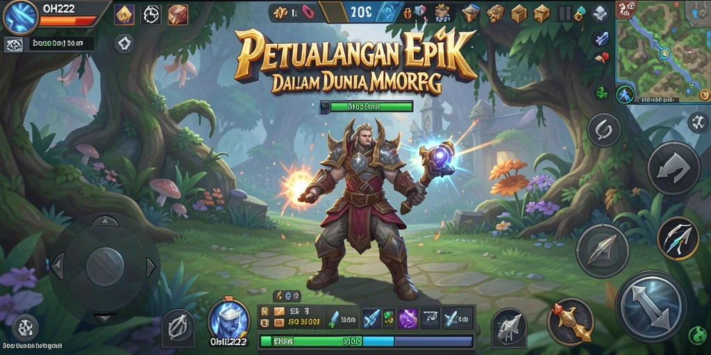 Screenshot OH222 menampilkan aksi seru dalam gameplay MMORPG.