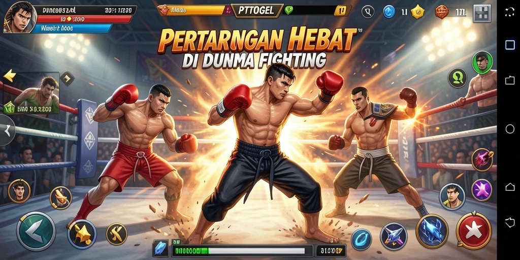 Tangkapan layar aksi pertarungan intens di PTTOGEL.